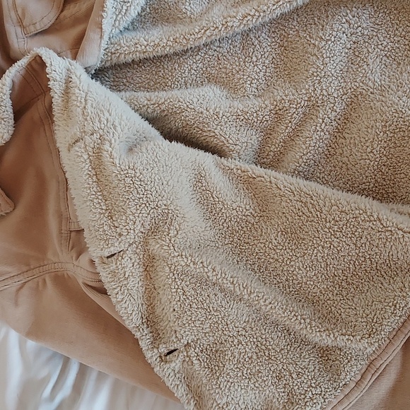 For Joseph Fortune Women's Jacket Corduroy Sherpa Cream Y2K Trucker  M - Picture 7 of 15